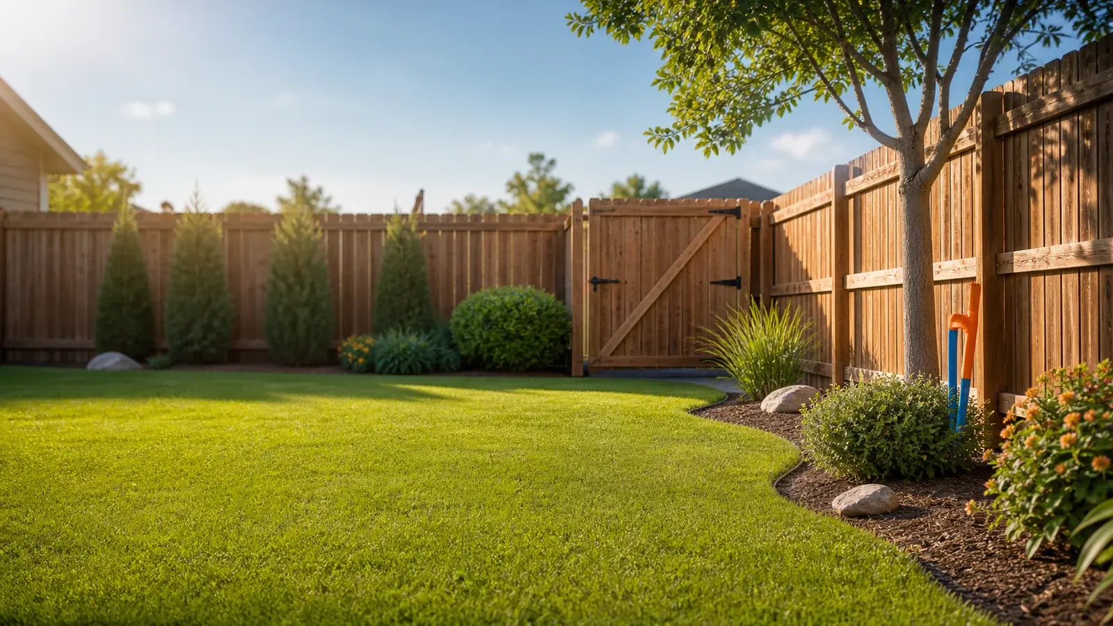Clean North Texas backyard ready for Rhino Scoop service