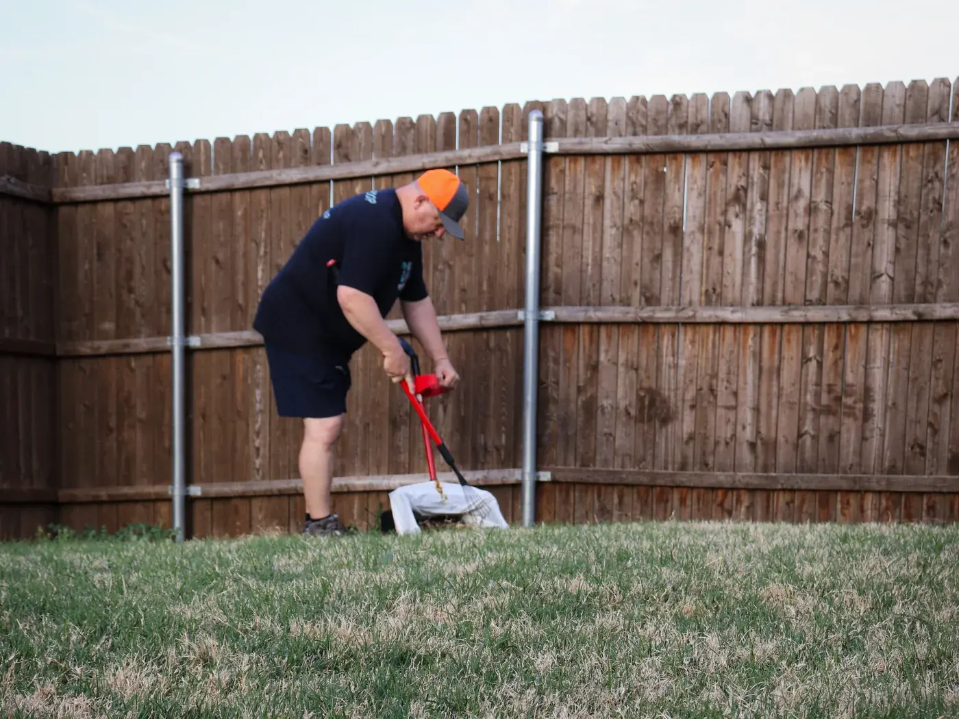 Clean normal North Texas backyard near Fort Worth