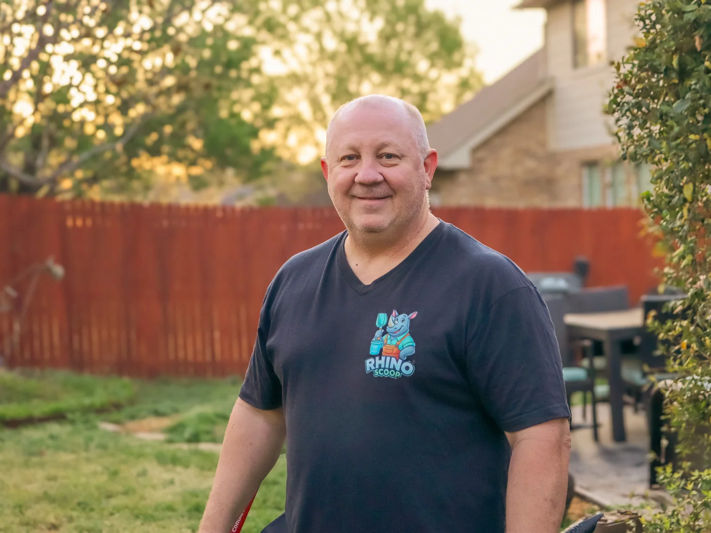 Rhino Scoop trained technician team in blue hoodies